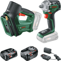 Bosch Kit combo 18Volt UniversalImpactDrive 18V-35, UniversalPump 18V, Set di strumenti verde/Nero