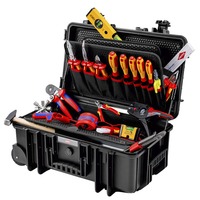 KNIPEX Valigetta porta attrezzi "Robust26 Move" elettrica, 22 pezzi, Set di strumenti Nero