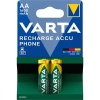 VARTA -T399B Batterie per uso domestico, Batteria Batteria ricaricabile, Stilo AA, Nichel-Metallo Idruro (NiMH), 1,2 V, 2 pz, 1600 mAh