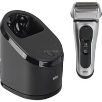 Braun Series 8 8567cc Rasoio Trimmer Nero, Argento argento/Nero, Rasoio, Nero, Argento, Batteria, Batteria integrata, 60 min, 1 h