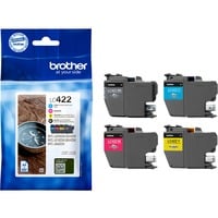 Brother LC422VAL cartuccia d'inchiostro 4 pz Originale Nero, Ciano, Magenta, Giallo Nero, Ciano, Magenta, Giallo, 4 pz, 550 pagine, 550 pagine, Confezione multipla