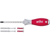 Wiha Set di punzoni per fori per tasselli SoftFinish, Cacciavite rosso/grigio