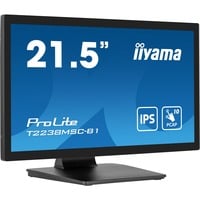 iiyama ProLite T2238MSC-B1 Monitor PC 54,6 cm (21.5") 1920 x 1080 Pixel Full HD LED Touch screen Nero, Monitor LED Nero (opaco), 54,6 cm (21.5"), 1920 x 1080 Pixel, Full HD, LED, 5 ms, Nero