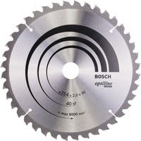 Bosch 2 608 640 435 non classificato, Lama per sega Legno, 25,4 cm, 3 cm, 1,4 mm, 2 mm, ATB (Angolo smussato superiore alternato)