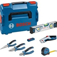 Bosch Set 16 pièces pinces et divers outils à main Professional 16 strumenti, Set pinze blu, Pinze da taglio diagonale, Pinze a becco lungo, 16 strumenti