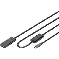 Digitus Cavo di prolunga USB 3.2 Gen 1 attivo, connettore USB-C > presa USB-A Nero