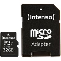 Intenso 32GB microSDHC UHS-I Classe 10, Scheda di memoria 32 GB, MicroSDHC, Classe 10, UHS-I, 90 MB/s, Class 1 (U1)