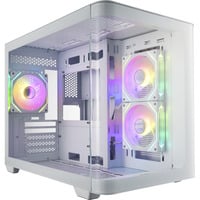 FSP S380-WA Micro Tower Bianco, Chassis Tower bianco, Micro Tower, PC, Bianco, micro ATX, Mini-ITX, SPCC, Vetro temperato, Gaming