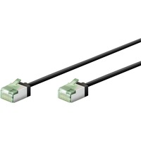 goobay Cavo patch ultraflessibile Cat.8.1 slim, U/FTP Nero