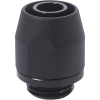 Alphacool Ugello di montaggio HF TPV metallo - 12,7/7,6mm dritto - nero, Connessione Nero