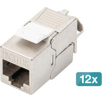Digitus Modulo Keystone CAT 6A schermato senza attrezzi 12 pz., Modulo di Keystone 