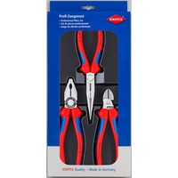 KNIPEX 00 20 11 pinza Set di pinze, Set pinze blu, Set di pinze, Acciaio, Polipropilene (PP), Blu/Rosso, 810 g