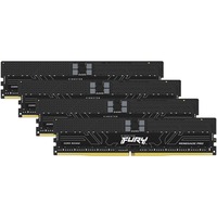 Kingston FURY FURY 128GB 6000MT/s DDR5 ECC Reg CL32 DIMM (Kit da 4) Renegade Pro XMP, Memoria Nero, 128 GB, 4 x 32 GB, DDR5, 288-pin DIMM, Nero
