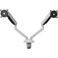One for all Braccio universale per doppio monitor da gaming, Base per monitor bianco