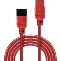 Lindy 30124 cavo di alimentazione Rosso 2 m Accoppiatore C19 Accoppiatore C20, Cavo di prolunga rosso, 2 m, Accoppiatore C19, Accoppiatore C20, 250 V, 16 A