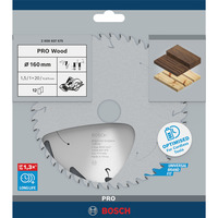 Bosch 160X1.5/1X20 T12 lama circolare 16 cm 1 pz, Lama per sega Legno, 16 cm, 2 cm, 9500 Giri/min, Bosch, ATB (Angolo smussato superiore alternato)