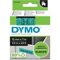 Dymo D1 etichette originali | Rotolo da 12 mm x 7 m | stampa nera su blu | etichette autoadesive per etichettatrice LabelManager | 1 Pezzo, Nastro di scrittura Nero, Nero su verde, Poliestere, Belgio, -18 - 90 °C, DYMO, LabelManager, LabelWriter 450 DUO