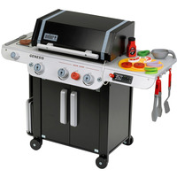 Theo Klein Griglia Weber Genesis in legno (MDF), Cucina Nero/grigio