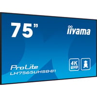 iiyama LH7565UHSB-B1 visualizzatore di messaggi Design chiosco 189,2 cm (74.5") LED Wi-Fi 800 cd/m² 4K Ultra HD Nero Processore integrato Android 11 24/7, Public Display Nero, Design chiosco, 189,2 cm (74.5"), LED, 3840 x 2160 Pixel, Wi-Fi, 24/7