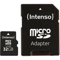 Intenso 3403480 memoria flash 32 GB MicroSDHC Classe 4, Scheda di memoria 32 GB, MicroSDHC, Classe 4, 20 MB/s, 5 MB/s, Resistente agli urti, A prova di temperatura, A prova di raggi X