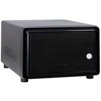 Inter-Tech SC-2100 Small Form Factor (SFF) Nero, Alloggio a cubo Nero, Small Form Factor (SFF), PC, Nero, Mini-ITX, Acciaio, Attività, Allarme, HDD, Rete, Potenza