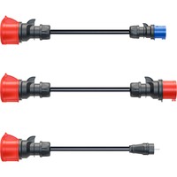 go-e Set di adattatori per Gemini flex 22 kW, set di 3 pezzi, Adattatore Nero