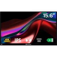 Verbatim 32238 Monitor PC 39,6 cm (15.6") 3840 x 2160 Pixel 4K Ultra HD LCD Touch screen Nero, Monitor LED Nero, 39,6 cm (15.6"), 3840 x 2160 Pixel, 4K Ultra HD, LCD, 6 ms, Nero