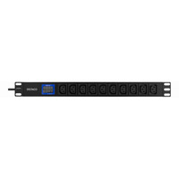 BlueWalker PowerWalker PDU LC-16A 10x IEC C13 (ingresso IEC C20), Alimentazione elettrica Nero