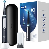 Braun iO Series 4 Adulto Nero, Spazzolino da denti elettrico Nero, Adulto, Cura quotidiana, Sensibile, Super sensitive, Sbiancante, Nero, 4 x 30 sec, Nero, Rotondo