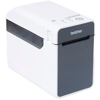 Brother TD-2125N stampante per etichette (CD) Termica diretta 203 x 203 DPI 152,4 mm/s Cablato Collegamento ethernet LAN bianco/grigio, Termica diretta, 203 x 203 DPI, 152,4 mm/s, Cablato, Nero, Bianco