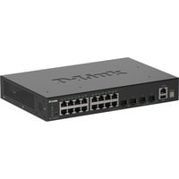 D-Link DGS-1530-20/E switch di rete Gestito L2 Gigabit Ethernet (10/100/1000) Nero, Interruttore Nero, Gestito, L2, Gigabit Ethernet (10/100/1000), Full duplex, Montaggio rack