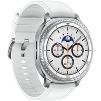 Samsung Galaxy Watch 8 Classic 3,3 cm (1.3") AMOLED 46 mm Digitale 438 x 438 Pixel Touch screen Argento Wi-Fi GPS (satellitare), Smartwatch bianco, 3,3 cm (1.3"), AMOLED, Touch screen, 64 GB, GPS (satellitare), 63,5 g