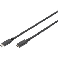 Digitus Cavo di prolunga USB 2.0, connettore USB-C > presa USB-C Nero