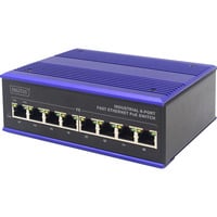 Digitus Switch PoE Fast Ethernet 8 porte, industriale, non gestito, Interruttore 