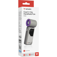 Verbatim Cool 'n' Go AirJet Grigio, Viola Ventilatore portatile grigio/Viola, Grigio, Viola, Ventilatore portatile, 1 pz, 6 W, 3,7 V, Ioni di Litio
