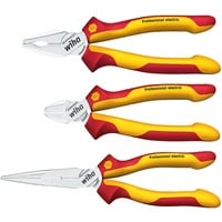 Wiha Set di pinze Professional elettrico, 3 pezzi, Set pinze rosso/Giallo