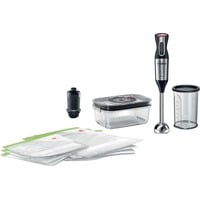Bosch MS6CM61V2 Frullatore a immersione ErgoMixx Style 1000 W Inox accaio/Nero, Frullatore ad immersione, 0,6 L, Funzione PULSE, 1000 W, Nero, Argento