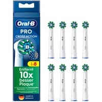 Braun CrossAction 8 pz Bianco, Testina bianco, 8 pz, Bianco, 3 mese(i), Oral-B, Scatola