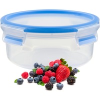 Emsa 508552 recipiente per cibo Rotondo Ciotola 0,85 L Trasparente 1 pz, Casella trasparente/Blu, Ciotola, Rotondo, 0,85 L, Trasparente, Polipropilene (PP), Elastomero Termoplastico (TPE), Germania