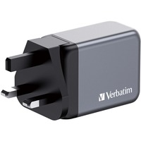 Verbatim GNC-65 Universale Nero, Grigio AC Ricarica rapida Interno, Caricabatterie grigio, Interno, AC, 20 V, Nero, Grigio