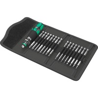 Wera Kompakt 60 KK Set di bussole, chiave combinata   Nero/Verde, Set di bussole, 1/4", Metrico, 17 testina/e, 10,15,20,25,30,40 mm, PH1,PH2,PH3,PZ1,PZ2,PZ3