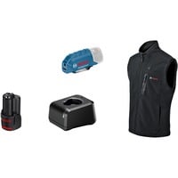 Bosch GHV 12+18V XA XL PROFESSIONAL, Abbigliamento da lavoro Nero, Maschio, Adulto, 1 tasche, Allacciatura a zip, Poliestere, Spandex, Nero