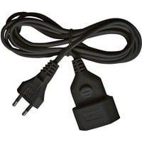 Brennenstuhl Cable de extensión de plástico para interior, 5 metros, Cavo di prolunga Nero