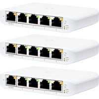 Ubiquiti UniFi Switch Flex Mini (3-pack) Gestito Gigabit Ethernet (10/100/1000) Supporto Power over Ethernet (PoE) Bianco, Interruttore bianco, Gestito, Gigabit Ethernet (10/100/1000), Supporto Power over Ethernet (PoE)