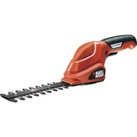 BLACK+DECKER Sfoltirami & Tagliasiepi a batteria Black & Decker GSL300, Rifilasiepi arancione /Nero, Tagliasiepi a batteria, 15 cm, Doppia lama, 8 mm, 800 spm (fogli per minuto), Rosso