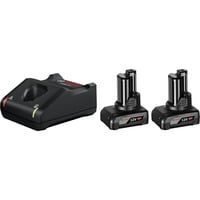 Bosch 1 600 A01 B20 batteria e caricabatteria per utensili elettrici Set batteria e caricabatterie Nero, Set batteria e caricabatterie, Ioni di Litio, 6 Ah, 12 V, Bosch, Nero