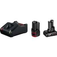 Bosch 1 x GBA 12V 2.0Ah + 1 x GBA 12V 4.0Ah + GAL 12V-40 Professional carica batterie Batteria per uso domestico AC, set Nero, Ioni di Litio, Batterie incluse