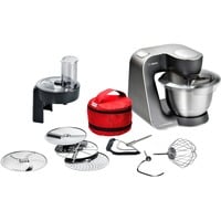 Bosch MUM59N26DE robot da cucina 1000 W 3,9 L Acciaio inox Nero/in acciaio inox, 3,9 L, Acciaio inox, Pulsanti, 4 dischi, Acciaio inox, 1000 W