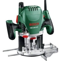 Bosch POF 1400 ACE Alluminio, Nero, Verde, Rosso, Bianco 28000 Giri/min 1450 W, Router verde/Nero, Base a tuffo, Alluminio, Nero, Verde, Rosso, Bianco, 28000 Giri/min, 6, 6.35 (1/4"), 8 (5/16"), 11000 Giri/min, 5,5 cm