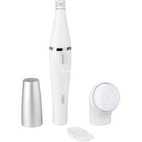 Braun FaceSpa Face Spa Depilatore Donna Epilatore Viso, Accessori Inclusi, Con Spazzola Pulizia Viso, 100% impermeabile, Idea Regalo, 810 Bianco bianco/Argento, Accessori Inclusi, Con Spazzola Pulizia Viso, 100% impermeabile, Idea Regalo, 810 Bianco, Bianco, 10 pinzette, Guance, Mento, Fronte, 0,02 mm, Batteria, Stilo AA